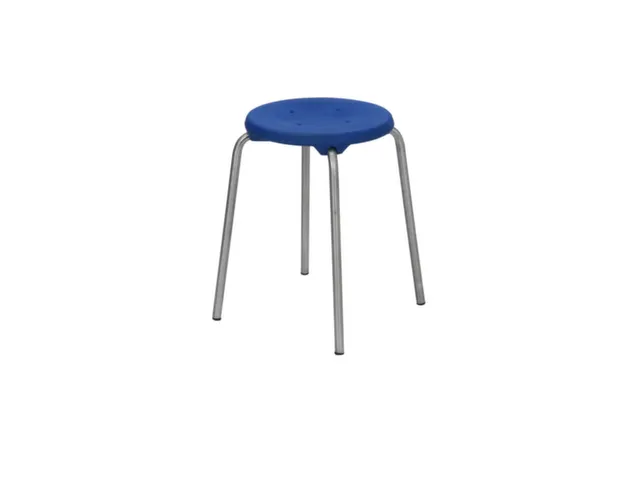 Stapelkruk Rvs Zit H 580Mm Blauw PU