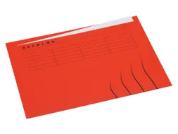 Vouwmap Secolor A4 ongelijk 225gr rood