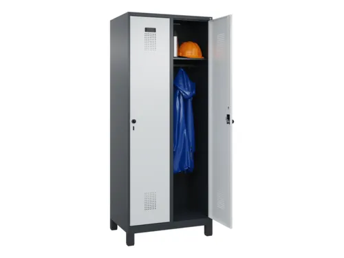 locker,HxBxD 1950x800x500mm,2vak,vak B 400mm,draaigrendel,voeten
