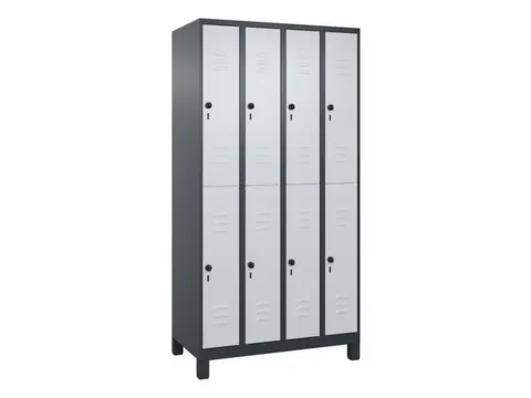 dubbeldekse locker,HxBxD 1950x1000x500mm,4x2vak.,vak B 250mm