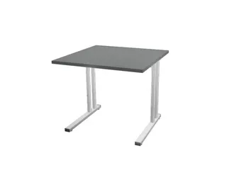In hoogte verstelbaar bureau,HxBxD 720-840x800x800mm,MS-donkergrijs - 2