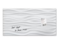 Glas/magneetbord Sigel Artverum 91x46cm Wit Wave