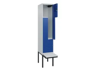 Z-garderobekast,HxBxD 2120x400x815mm,2vak,vak B 400mm,cil.-slot - 2