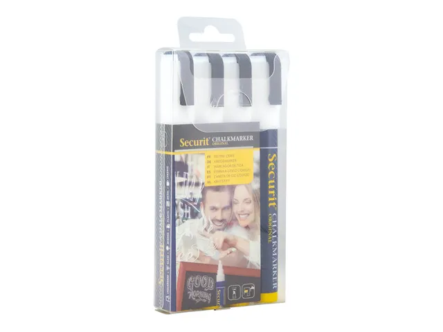 Krijtstift Securit Sma-510 Schuin 2-6mm Wit 4 Stuks