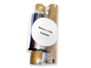 02300GS06407 Zebra 2300 European Wax 64mmx74m lint 12mm kern - 1