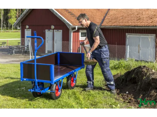 handtrekwagen,draagverm. 1500kg,laadvl. LxB 2500x1000mm,Multiplexplaat