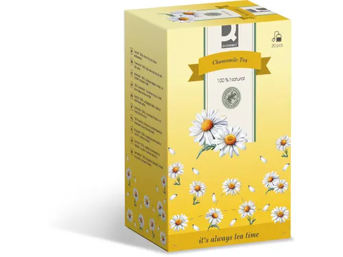 Q-connect thee Kamille doos van 20 zakjes a 1,5gram