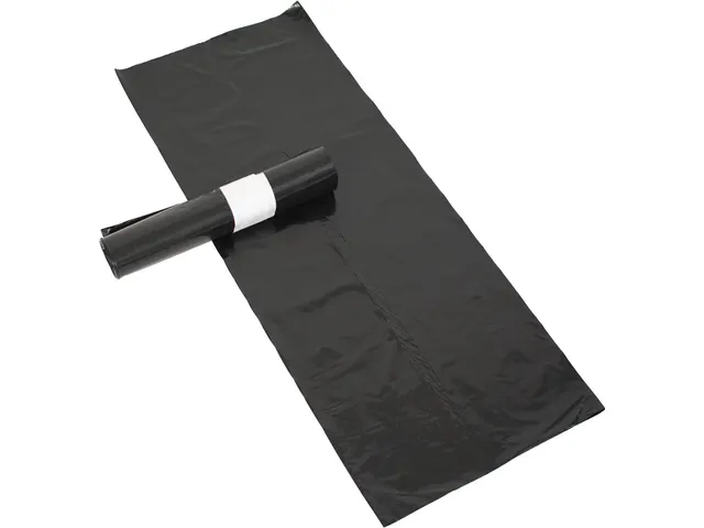 Vuilniszak 20 micron 60x80x0.02 cm 60L Zwart HDPE 20x20 rol