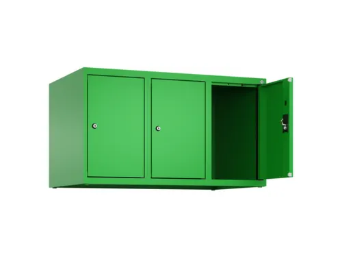 opzetkast,v. locker,3vak.,vak B 300mm,HxBxD 500x900x500mm,cilinderslot