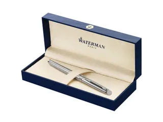 Rollerpen Waterman Hémisphère Stainless Steel CT Fijn Zwarte inkt - 5