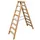 dubbele ladder,beide zijden,2x8treden,Stand H 1,3m,balk L 1,85m,hout