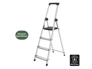 Huishoudtrap BRASQ 4 treden aluminium SLA400 zilver - 2