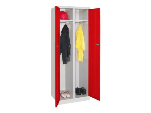 kleding-/wasgoedkast,HxBxD 1800x600x500mm,RAL7035,front RAL3000