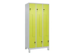 Z-garderobekast,HxBxD 1950x900x500mm,vak B 150/300mm,draaigrendel