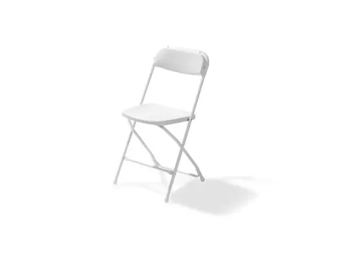 Klapstoel,4Voeten Wit,Rug Kunststof Wit