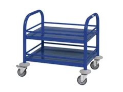 Serveerwagen,Draagverm. 80Kg,2Etage(S),Staaletage,Blauw