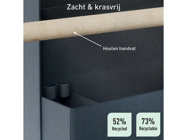 Organiseur de bureau portable Leitz tissu gris foncé