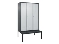 locker voor scheiding van kleding,HxBxD 2120x1200x815mm,3vak