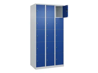 lockerkast,HxBxD 1850x900x500mm,3x5vakken,vak B 300mm,cil.-slot - 1
