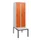locker met bank,HxBxD 1950x600x815mm,2vak,vak B 300mm,draaigrendel
