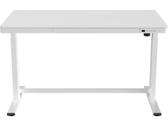 Bureau Assis-Debout Réglable Plastique Blanc 140cm