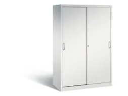 schuifdeurkast,HxBxD 1950x1200x600mm,romp RAL7035,front RAL7035