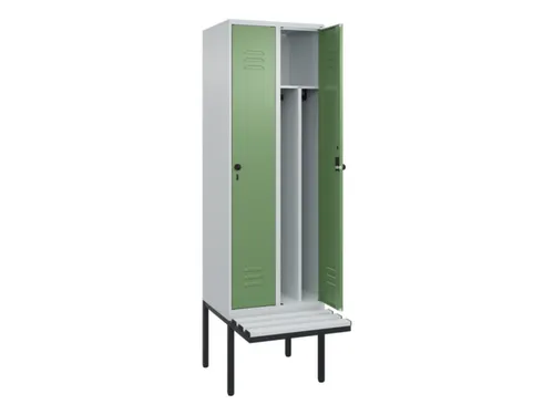 locker voor scheiding van kleding,HxBxD 2120x600x815mm,2vak