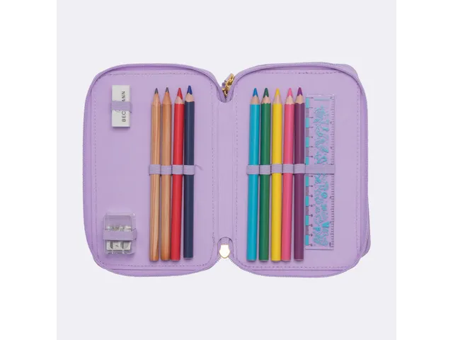 Etui Beckmann gevuld 3-laags 27 dlg Unicorn Princess Purple Inhoud: 2x
