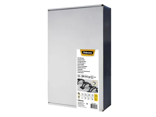 Draadrug Fellowes 14mm 34-rings A4 zwart 100stuks