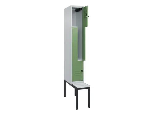 Z-garderobekast,HxBxD 2120x300x815mm,2vak,vak B 300mm,draaigrendel