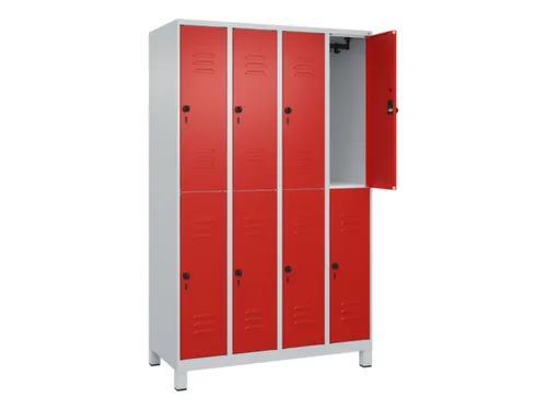 dubbeldekse locker,HxBxD 1950x1200x500mm,4x2vak.,vak B 300mm