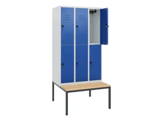 Dubbeldekse dekenkist,HxBxD 1950x900x815mm,3x2vak.,vak B 300mm - 2