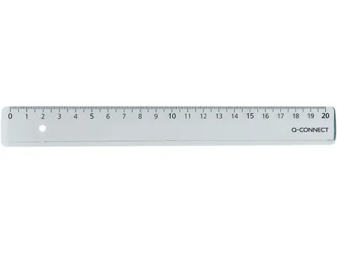 Liniaal 20 Cm Kunststof Transparant