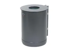 Afvalbak,50L,Wand/Paal,Romp Vuurverzinkt