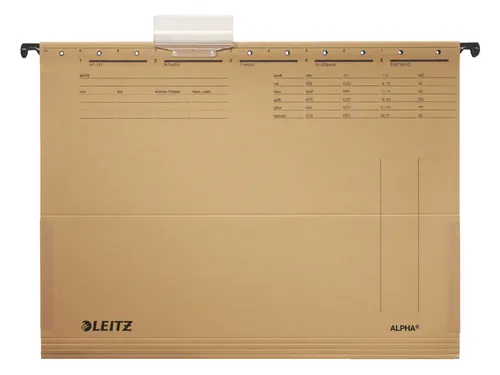 Hangmap A4 Leitz Alpha Met Balg V-bodem bruin