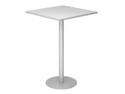statafel,HxBxD 1116x800x800mm,vierkant,schotelvoet zilverkleurig