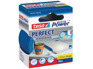 Plakband Tesa textiel 38mmx2.75m blauw - 1