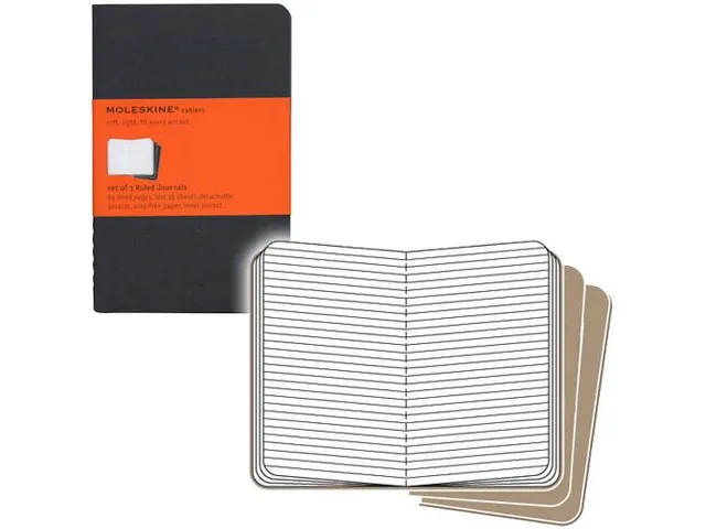 Schrift Moleskine Lijn Large Zwart 130x210mm