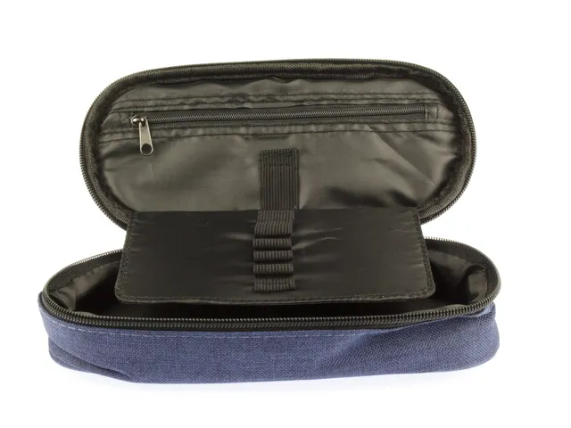 Etui Kangaro met inleg donker blauw ca 22x5x9cm