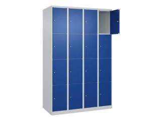 lockerkast,HxBxD 1850x1200x500mm,4x4vakken,vak B 300mm,cil.-slot - 1