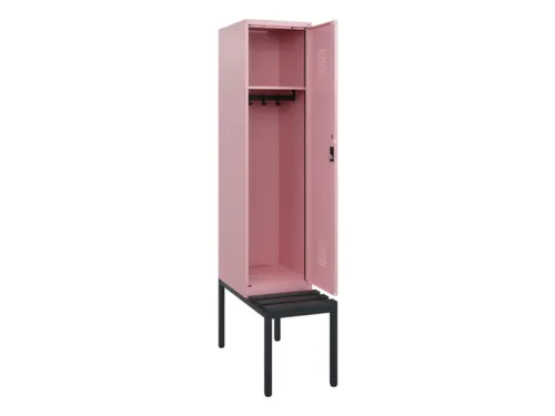 locker met bank,HxBxD 1950x400x815mm,1vak,vak B 400mm,cilinderslot