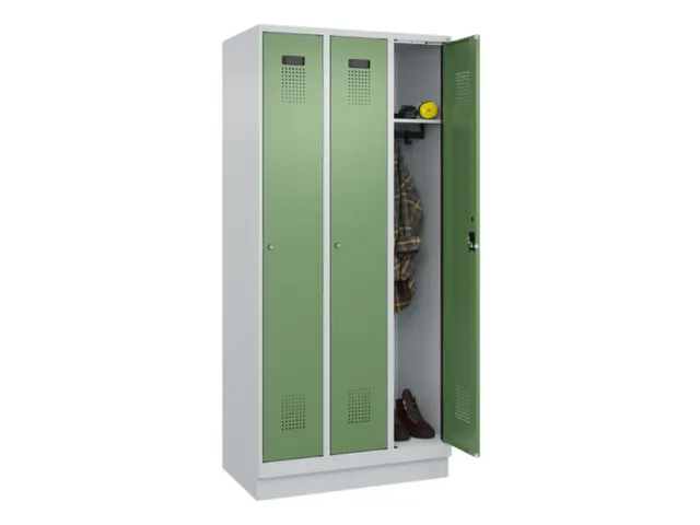 locker,HxBxD 1950x900x500mm,3vak,vak B 300mm,cil.-slot,sokkel