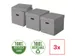 Esselte Home Kubus Opbergdoos Grijs 320x315x365mm Set van 3