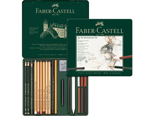 Pitt Monochrome set Faber-Castell 21-delig medium