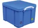Boîte De Rangement 35 Litres Bleu Néon avec poignées
