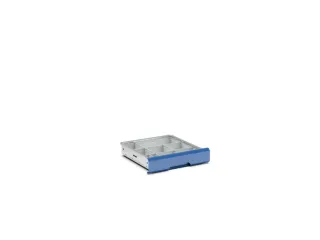 lade-indelingsset,15vakken,v. kast BxD 525x550mm,PP,lichtgrijs - 1
