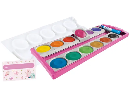 verfdoos 735/K12, glitter roze, 12 napjes
