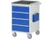 gereedschapswagen 975x580x650mm metaalblad 450kg 4 laden RAL5010