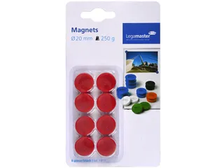 Magneet Legamaster 20mm 250gr rood 8 stuks - 2