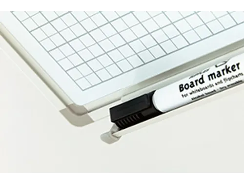 Smit Visual Whiteboard Geruit 90x120cm Maat Ruit 5x5cm Softline profie